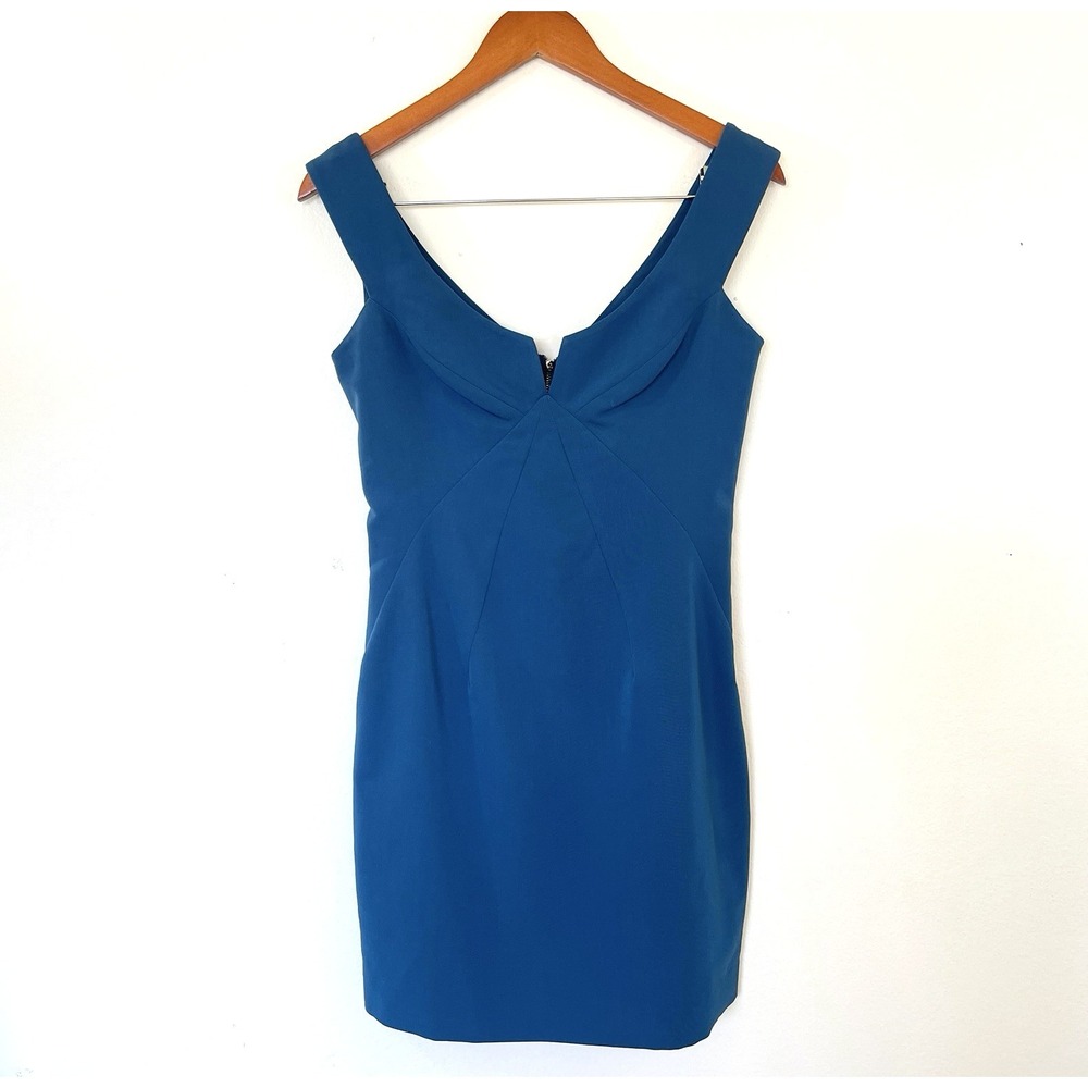 Black Halo Womens Bodycon Sheath Dress Size 4 Teal Cocktail Party Date NWT‎